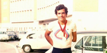 El atleta Antonio Delgado con los oros en los Juegos Paralímpicos Toronto 1976