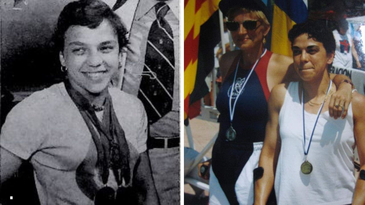 Maite Herreras en sus primeros Juegos Paralímpicos y en su última etapa como nadadora