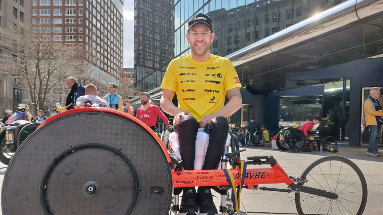Rafa Botello maratoniano silla de ruedas