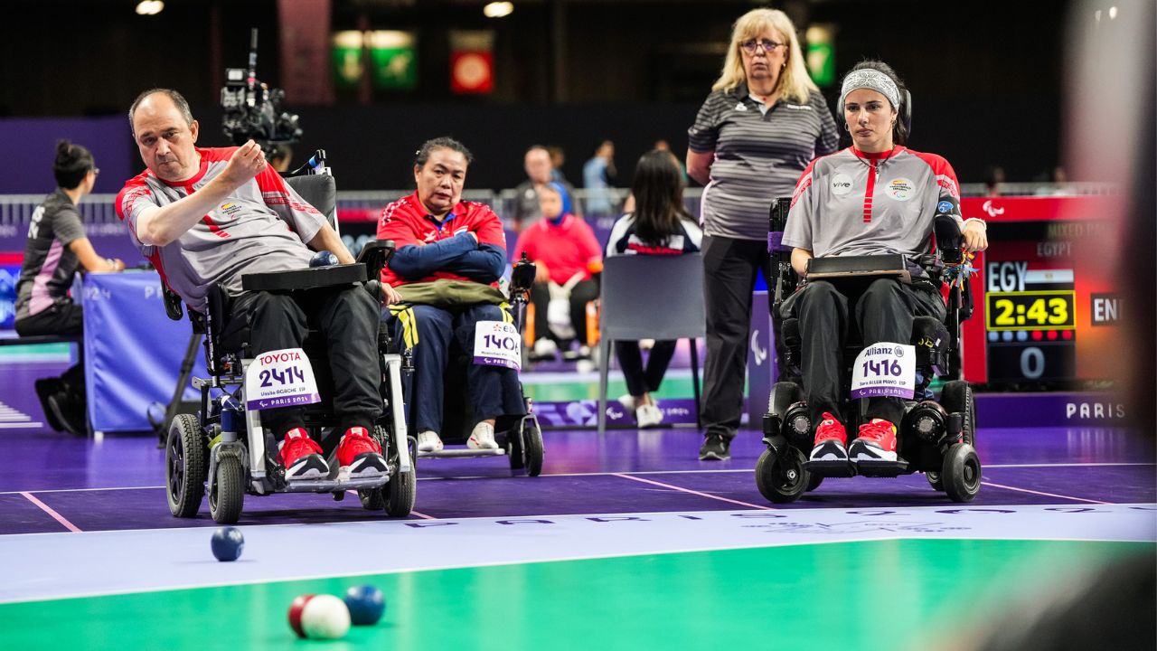 Sara Aller y Vasile Agache boccia París 2024