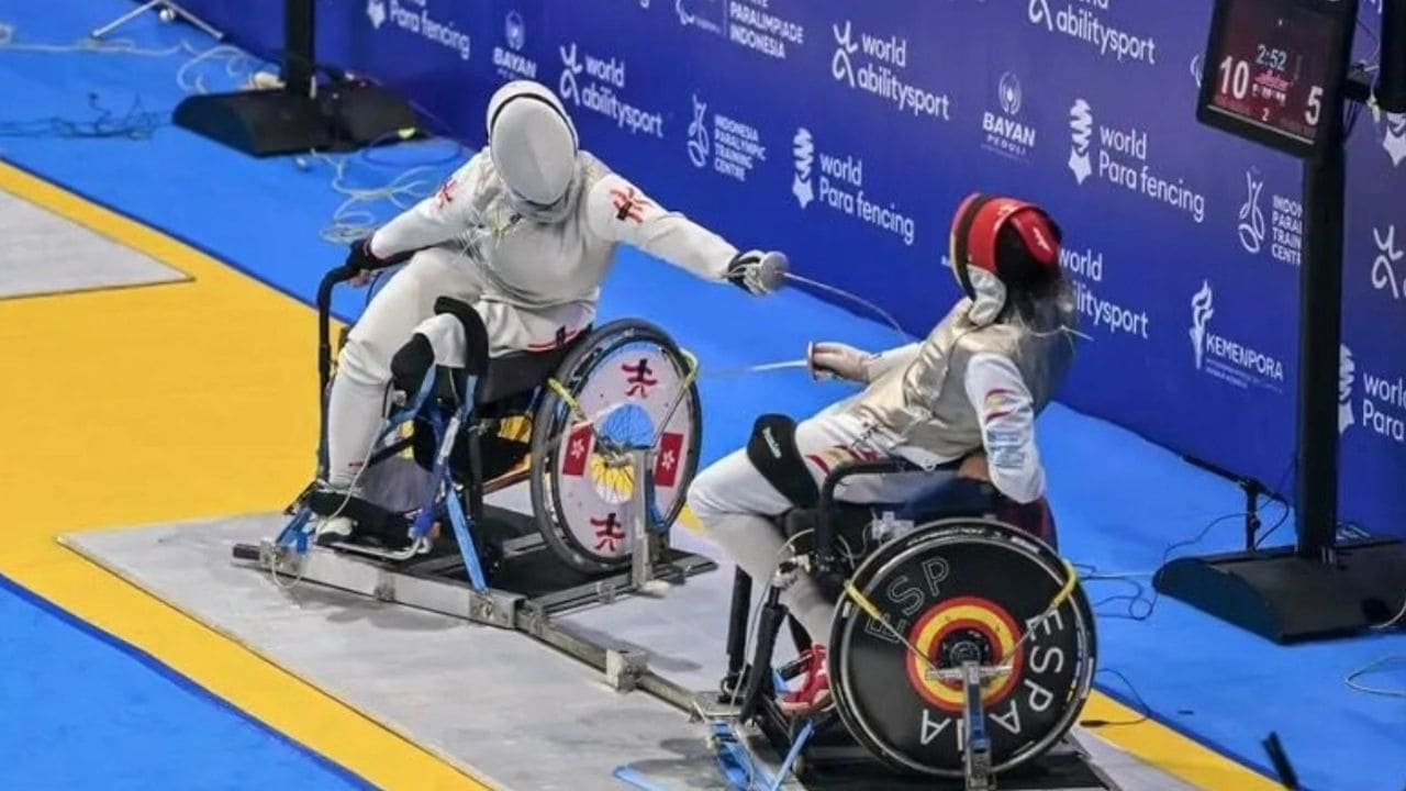 Judith Rodríguez esgrima en silla Copa Mundo
