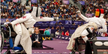Judith Rodríguez esgrima en silla de ruedas
