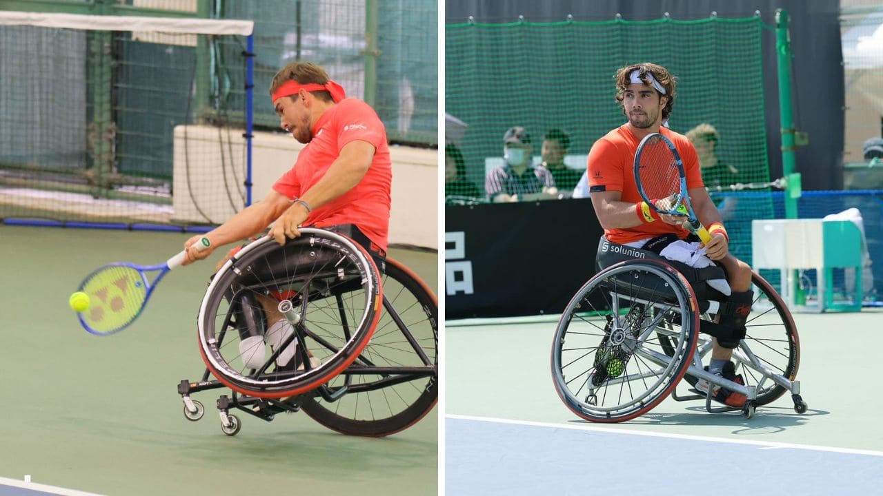 Martín de la Puente y Dani Caverzaschi tenis en silla ruedas
