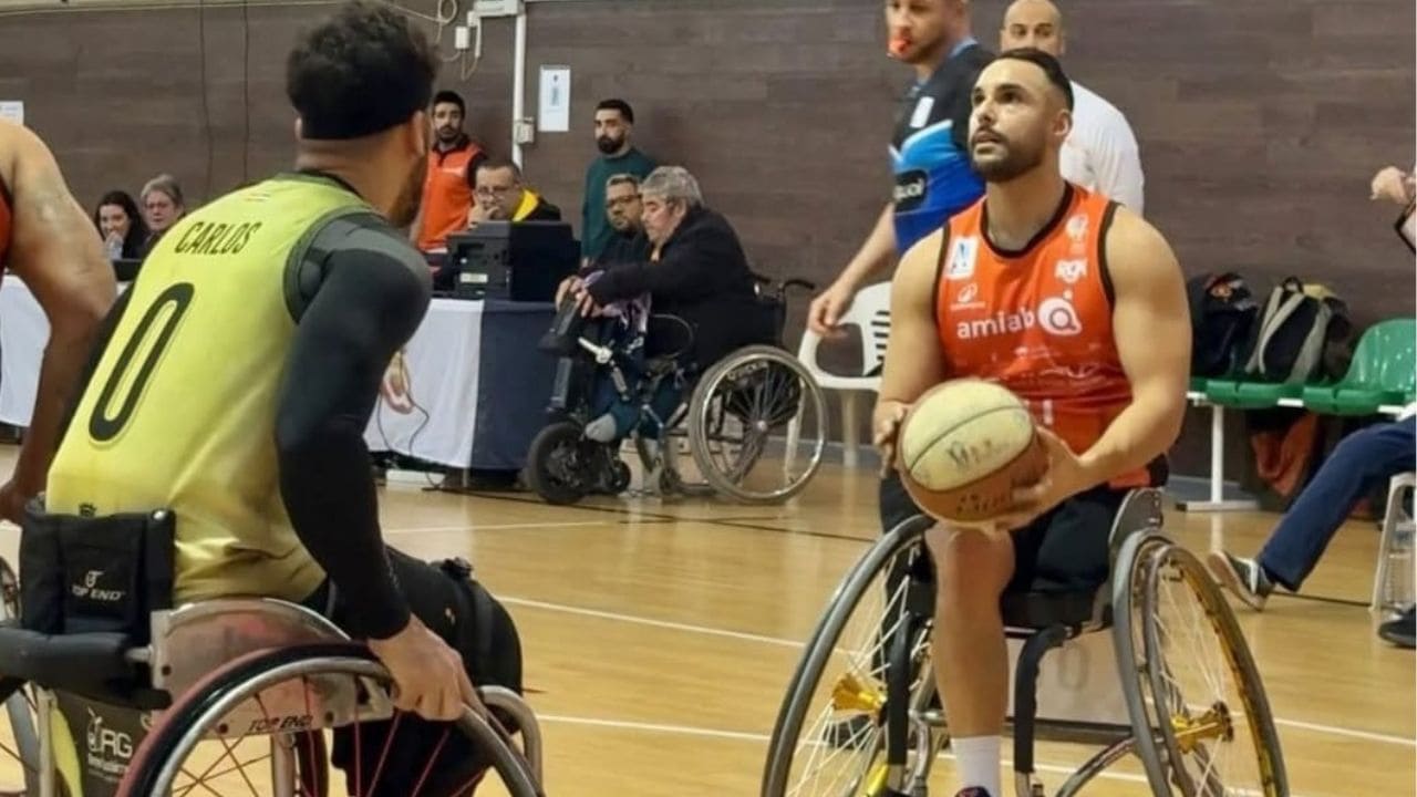 Partido Amiab Amivel Superliga baloncesto silla