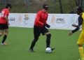 Adolfo Acosta en el partido entre Madrid y Chamartín de fútbol para ciegos