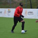 Adolfo Acosta en el partido entre Madrid y Chamartín de fútbol para ciegos