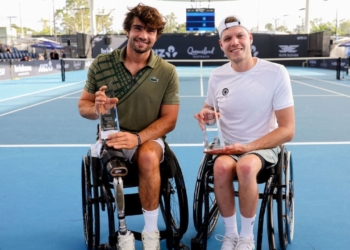Dani Caverzaschi gana en dobles el torneo de Brisbane de tenis en silla de ruedas