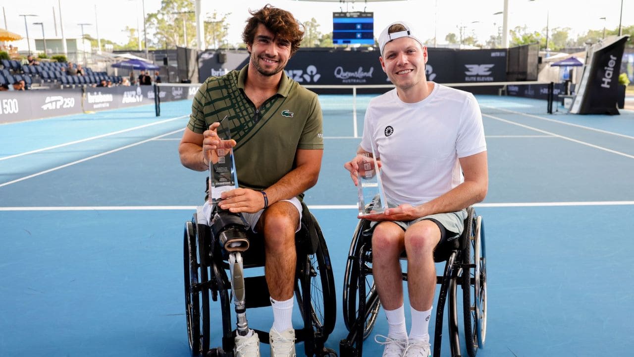 Dani Caverzaschi gana en dobles el torneo de Brisbane de tenis en silla de ruedas