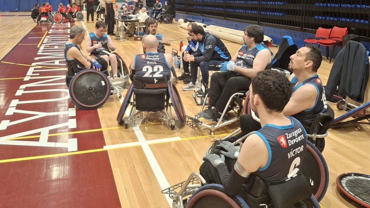 El equipo de Adapta Zaragoza de rugby en silla de ruedas