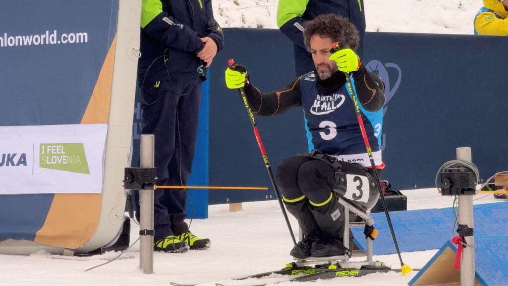 Higinio Rivero, séptimo en la Copa del Mundo de biatlón paralímpico en Notschrei