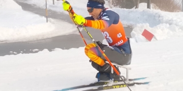 Higinio Rivero en la Copa del Mundo de esquí de fondo paralímpico de Finsterau