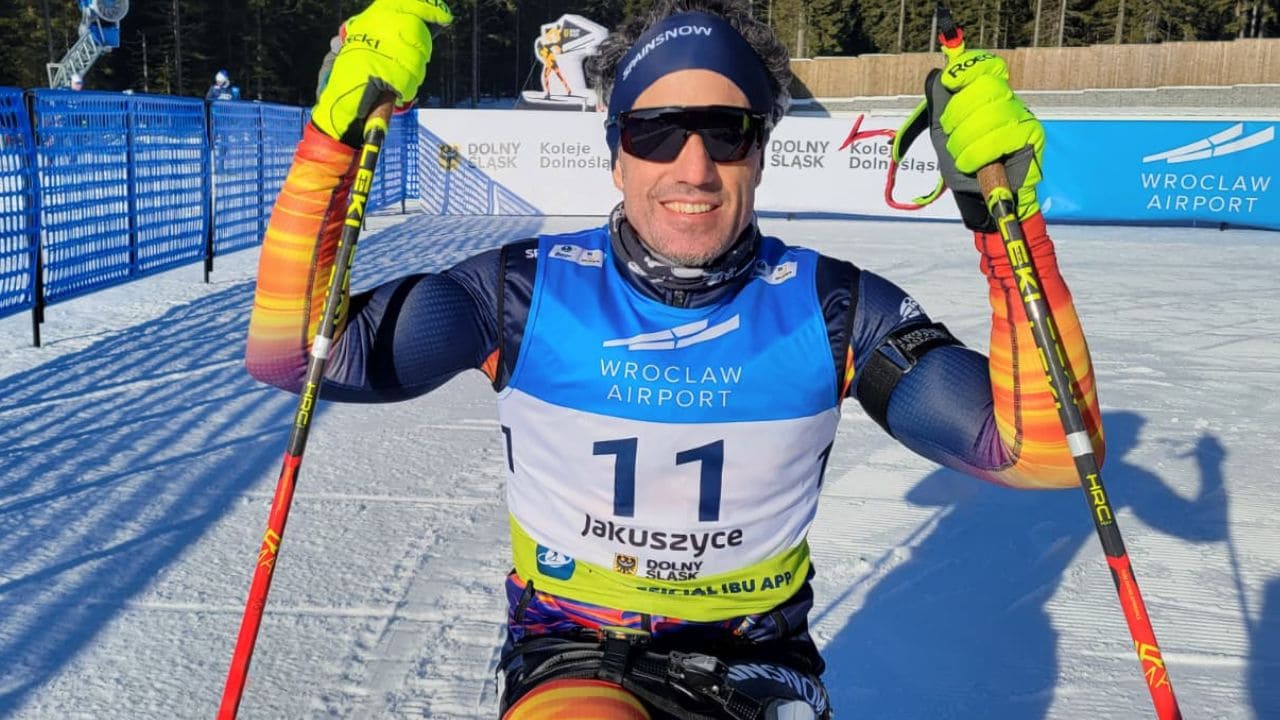 Higinio Rivero es 14º en la Copa del Mundo de biatlón paralímpico en Polonia