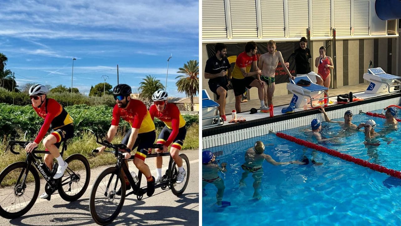 La selección española de triatlón paralímpico ha tenido la primera concentración del año en Murcia