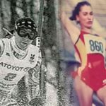Magda Amo en esquí alpino paralímpico y en atletismo en los años noventa