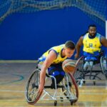 Partido entre Econy y Mideba baloncesto silla ruedas
