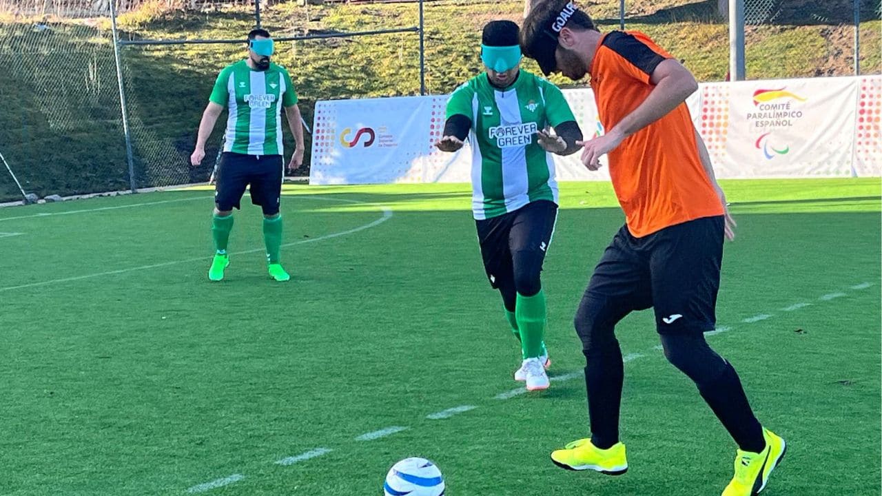Partido entre Real Betis y Mediterrani Liga española de fútbol para ciegos
