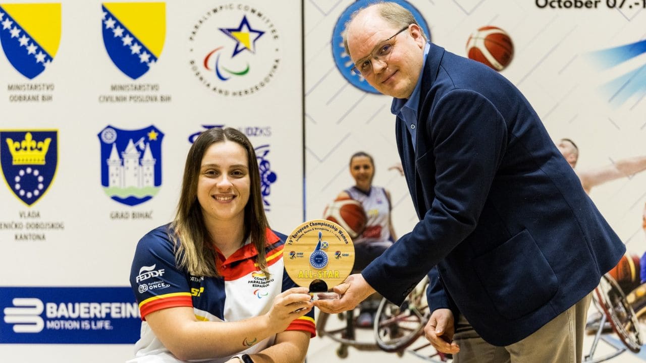 Sara Revuelta fue elegida en el quinteto ideal del Europeo de baloncesto en silla de ruedas de Sarajevo