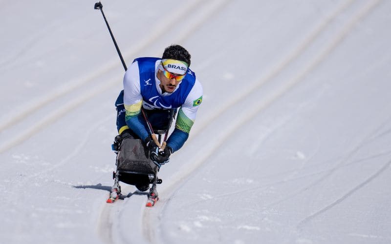El brasileño Cristian Ribera durante los Juegos Paralímpicos de Pekín 2022