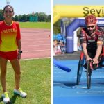 Susana Guisado, en discapacidad visual, y Rafa Botello, en silla ruedas, ganan la maratón de Sevilla