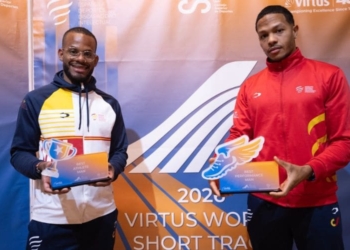 David Pineda y Deliber Rodríguez, campeones del mundo de atletismo en pista cubierta